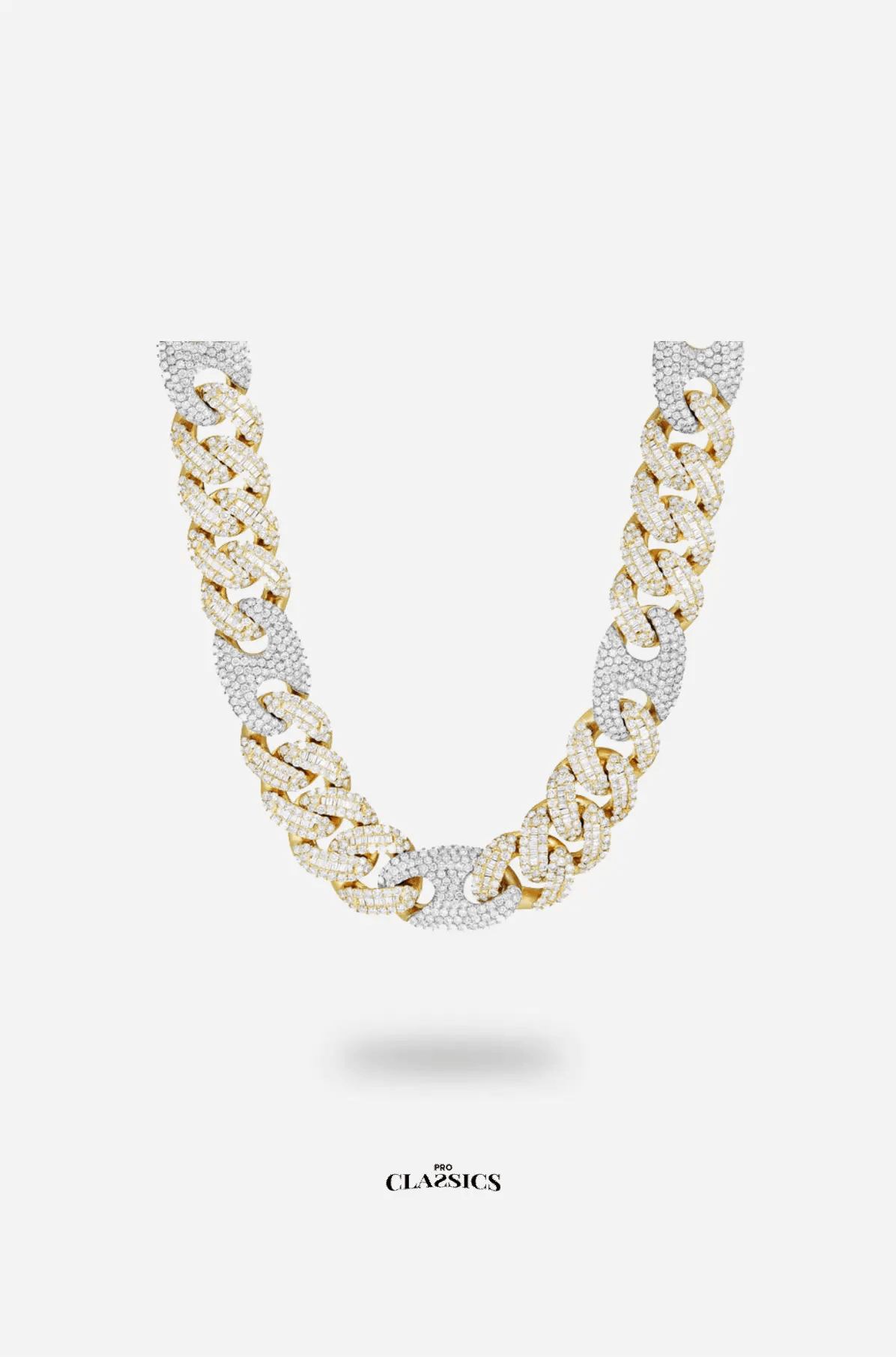 5mm 18kt gold plated /cz stones tennis link chain